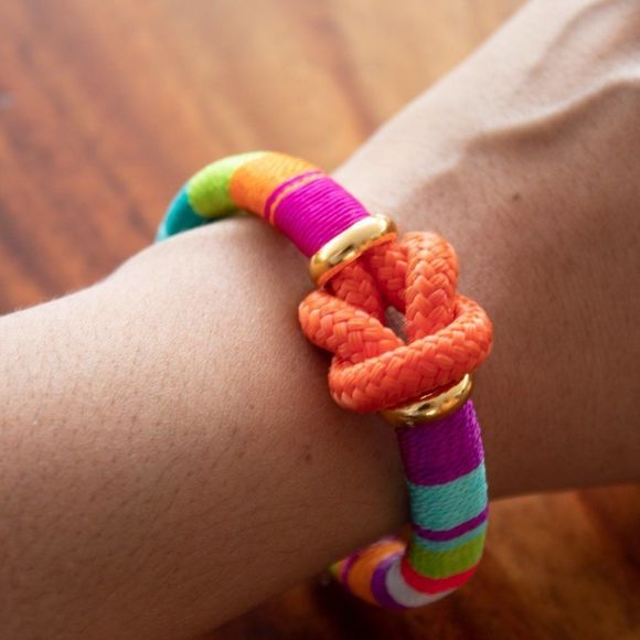 Handmade colorful bracelet gold plated adjustable new - Picture 4 of 4